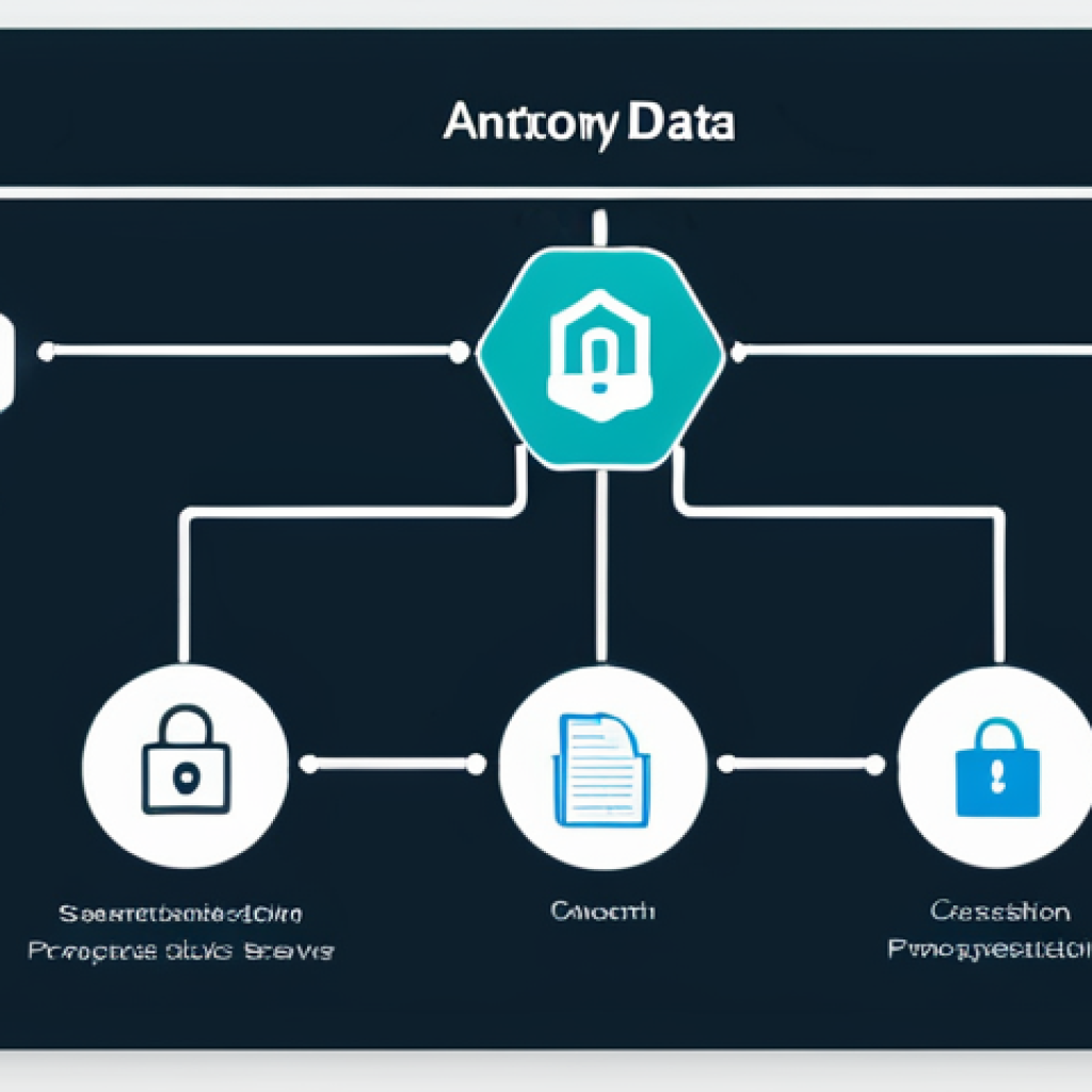 Secure Data Access Visualization**

A futuristic diagram visualizing secure data access using OAuth. Lines connect a user icon (resource owner) to a mobile app (client) through a server (authorization server). Emphasis on encryption and secure pathways. Professional design, clean lines, modern aesthetic, safe for work, appropriate content, fully clothed (user depicted generically), professional, family-friendly, perfect anatomy (for any human figures), correct proportions, natural pose.

**
