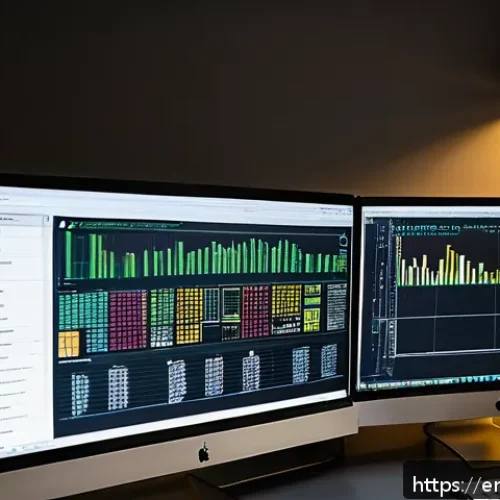 Home 17 모델 뷰 컨트롤러 MVC 패턴의 실용적 이해 - A modern software development workspace featuring a large computer screen displaying a clean, organi...